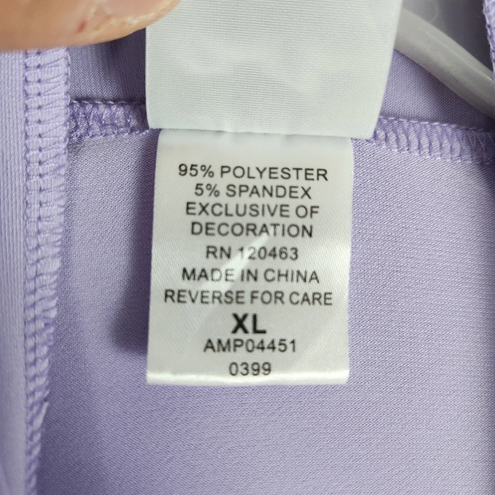 Bend Over Cardigan Twin Set Womens Size XL‎ Lavender Embellished Stretch Classic